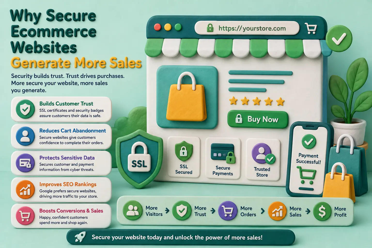 Why Secure Ecommerce Websites Generate More Sales